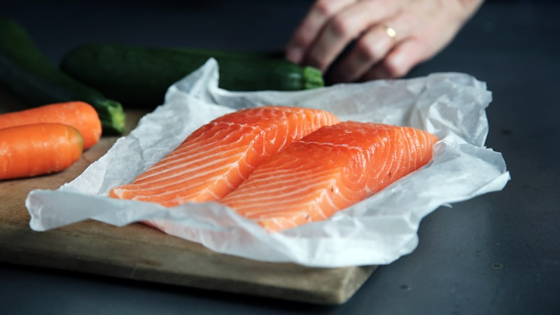Fresh salmon, a rich source of omega-3